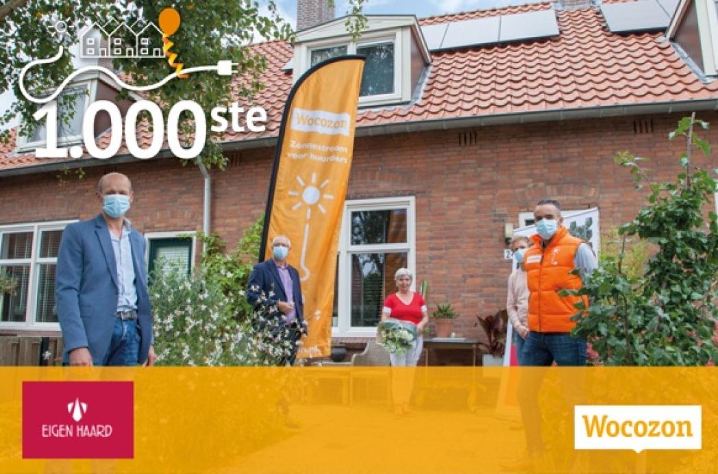 Mijlpaal voor Wocozon en Eigen Haard: samen 1.000 zonne-installaties geplaatst in één jaar! 
